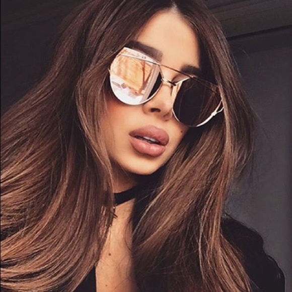 Rose Gold Mirrored Cat Eye Sunglasses 🕶 - Picture 3 of 3