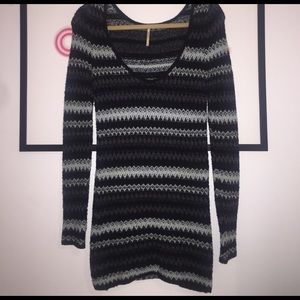 Free People Knit Zigzag Sweater Dress