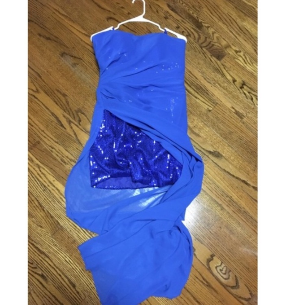 Royal Blue Dress with Sequins