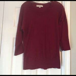 LOFT light weight sweater with 3/4 sleeves