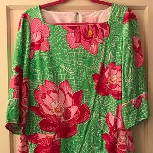 Lilly Pulitzer shift dress size 8 koi fish lotus