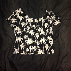 Palm tree crop top
