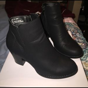 Black Charles Albert Booties, once worn!