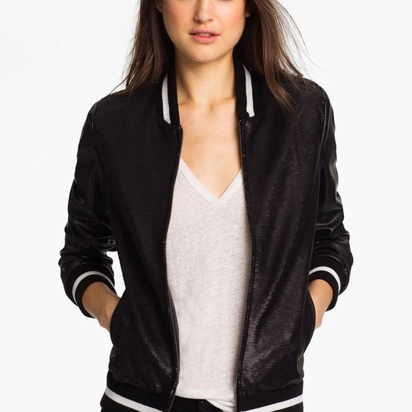 Nordstrom Jackets & Blazers - Matte Sequin Bomber Jacket