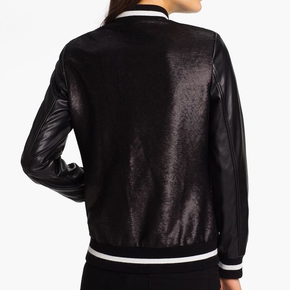 Matte Sequin Bomber Jacket - Picture 4 of 4