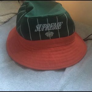 Supreme pinstripe bucket