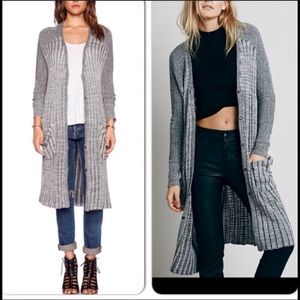 Black & Grey Free People Duster