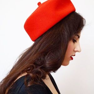 Red Beret Vintage Hat