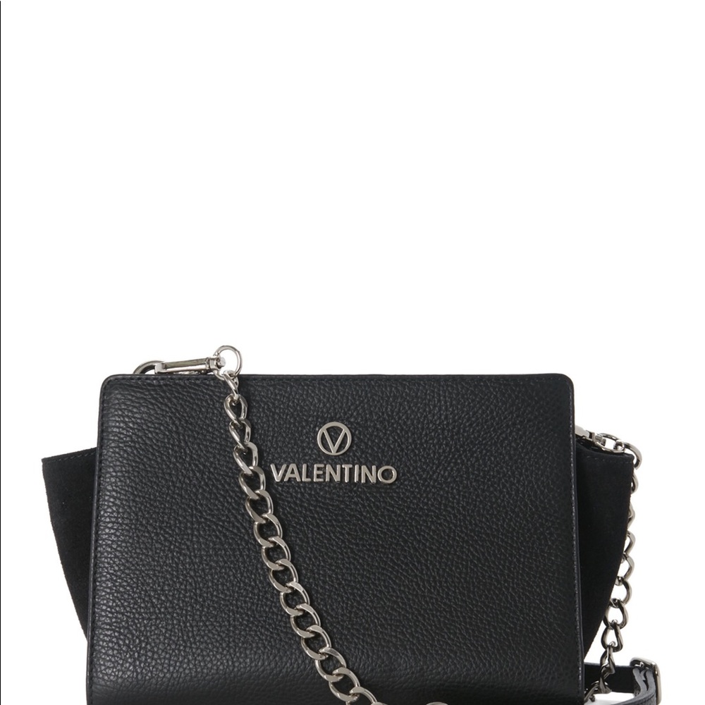 Valentino Black Leather Kiki Crossbody Bag
