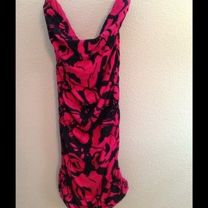 Express strapless runched dress