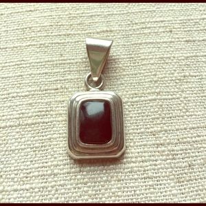 Retired SILPADA Black Inlay Pendant