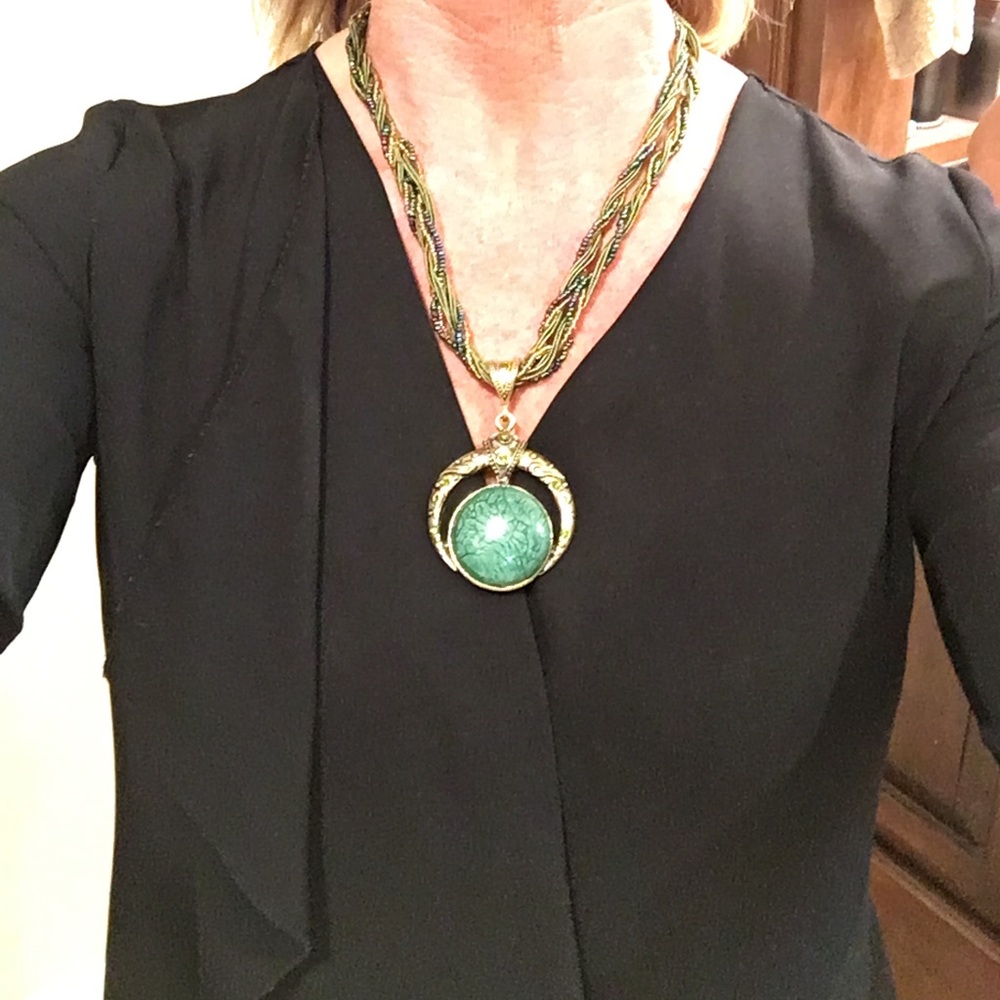 Emerald green necklace