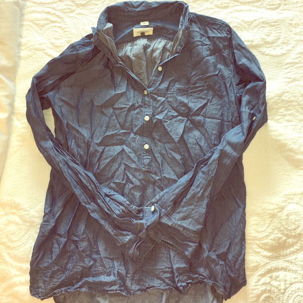 Light chambray perfect for fall or spring.