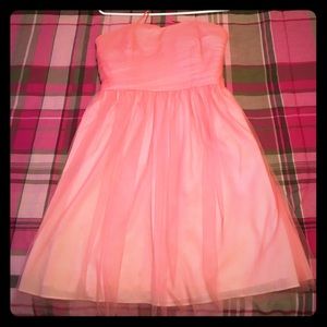 J. Crew Bright Pink Short Chiffon Dress