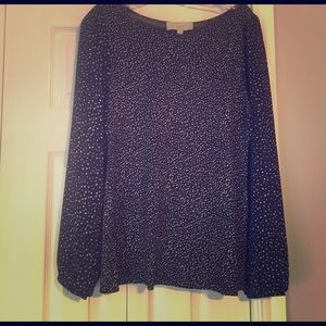 LOFT long sleeved billowing blouse