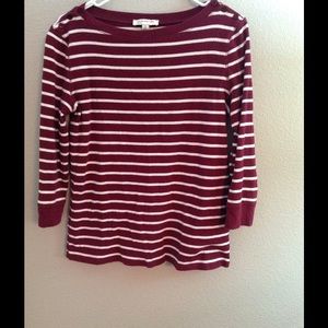 3/4 length sleeve striped shirt