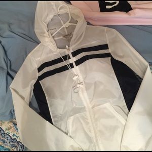 White/Black Forever21 Fitness Jacket