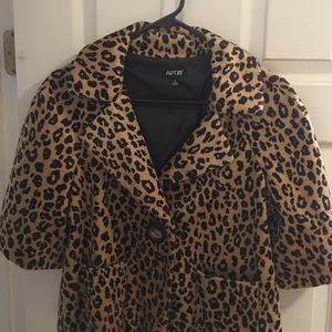 Leopard print crop jacket