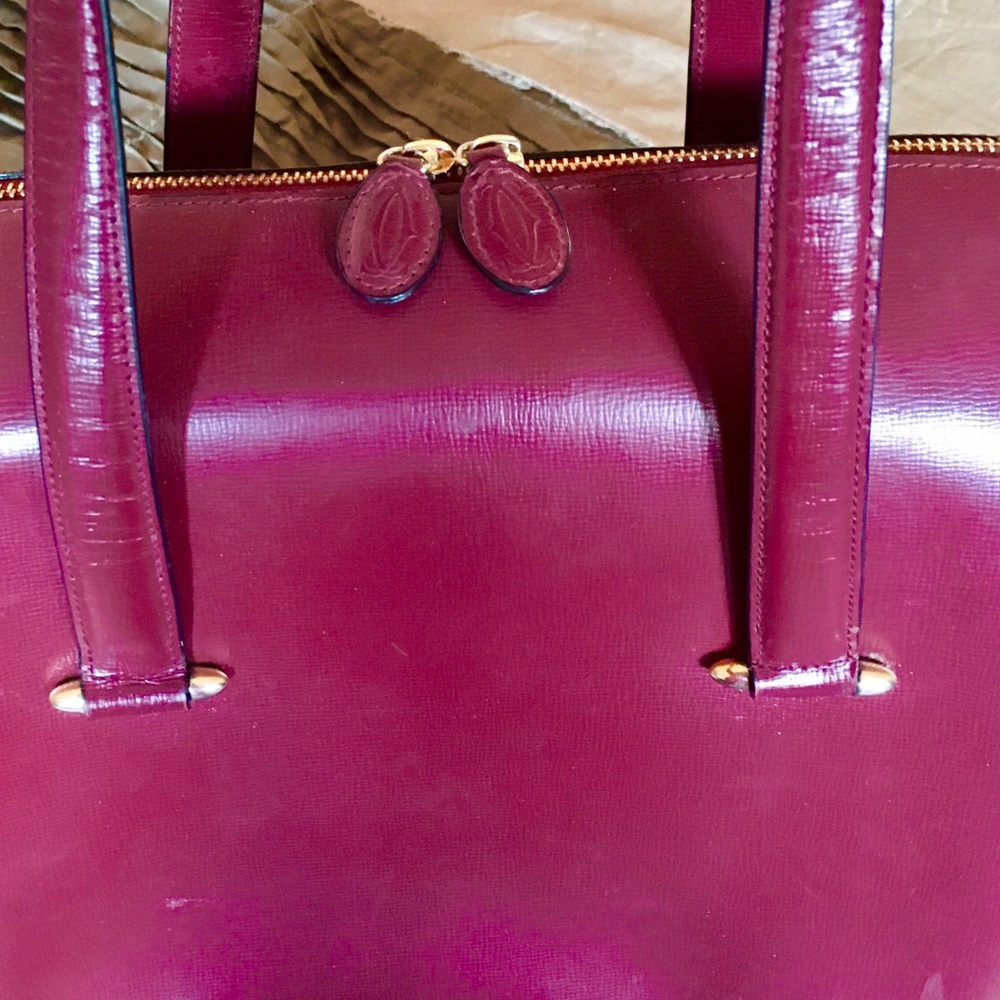 Authentic top handle Cartier handbag