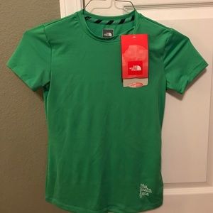 Green North Face water shirt, XS