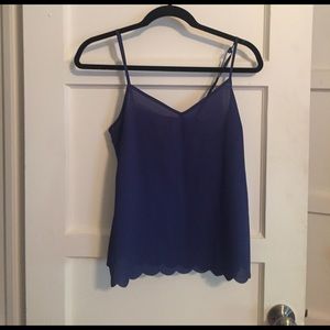 Blue scalloped tank