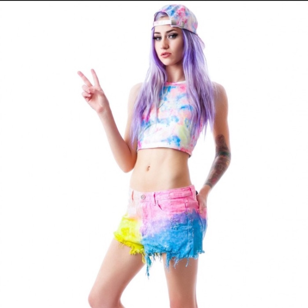 🦄 UNIF 🦄 Tie-Dye Hangover Shorts