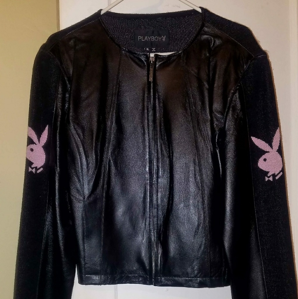 Playboy Black Motorcycle Jacket