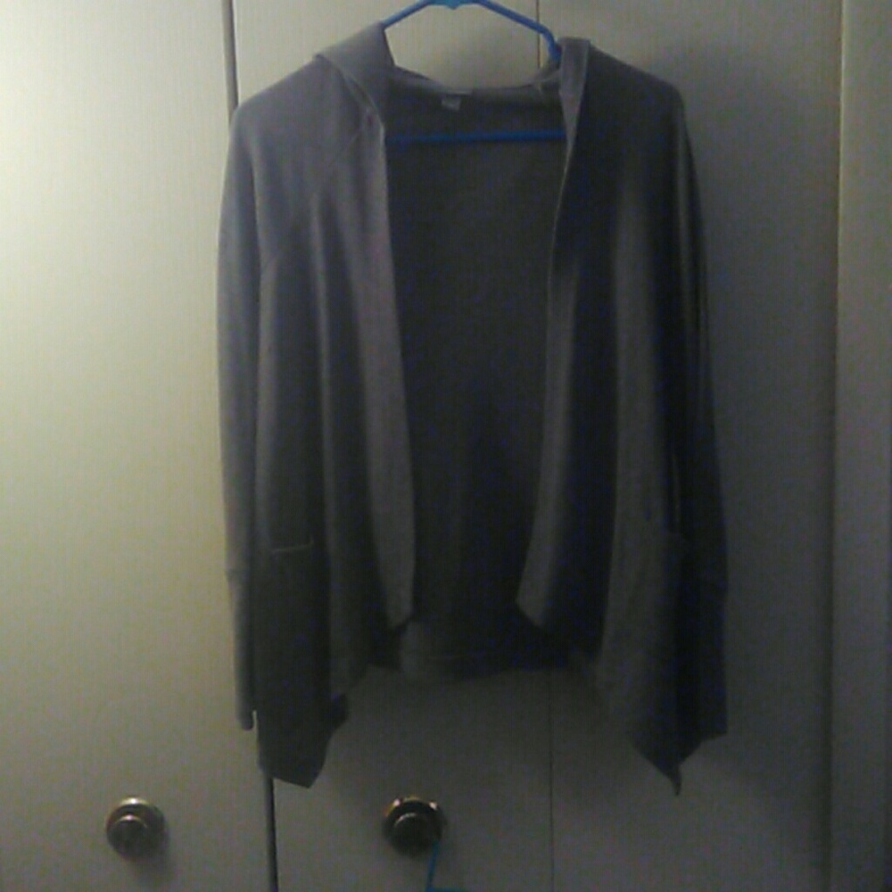 Grey vanity hooded over shirt
