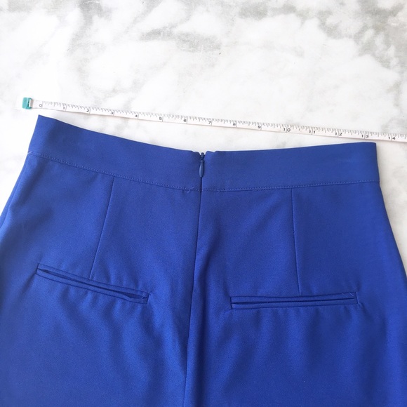 Royal Blue Foldover Shorts - Picture 3 of 8