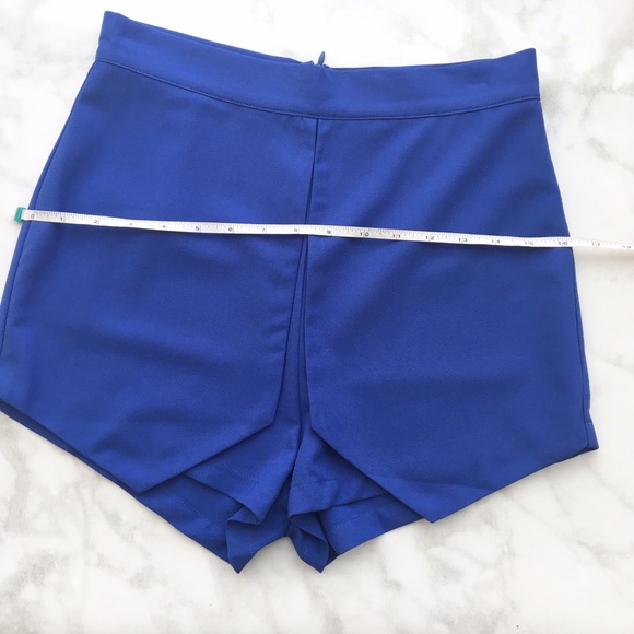 Royal Blue Foldover Shorts - Picture 5 of 8