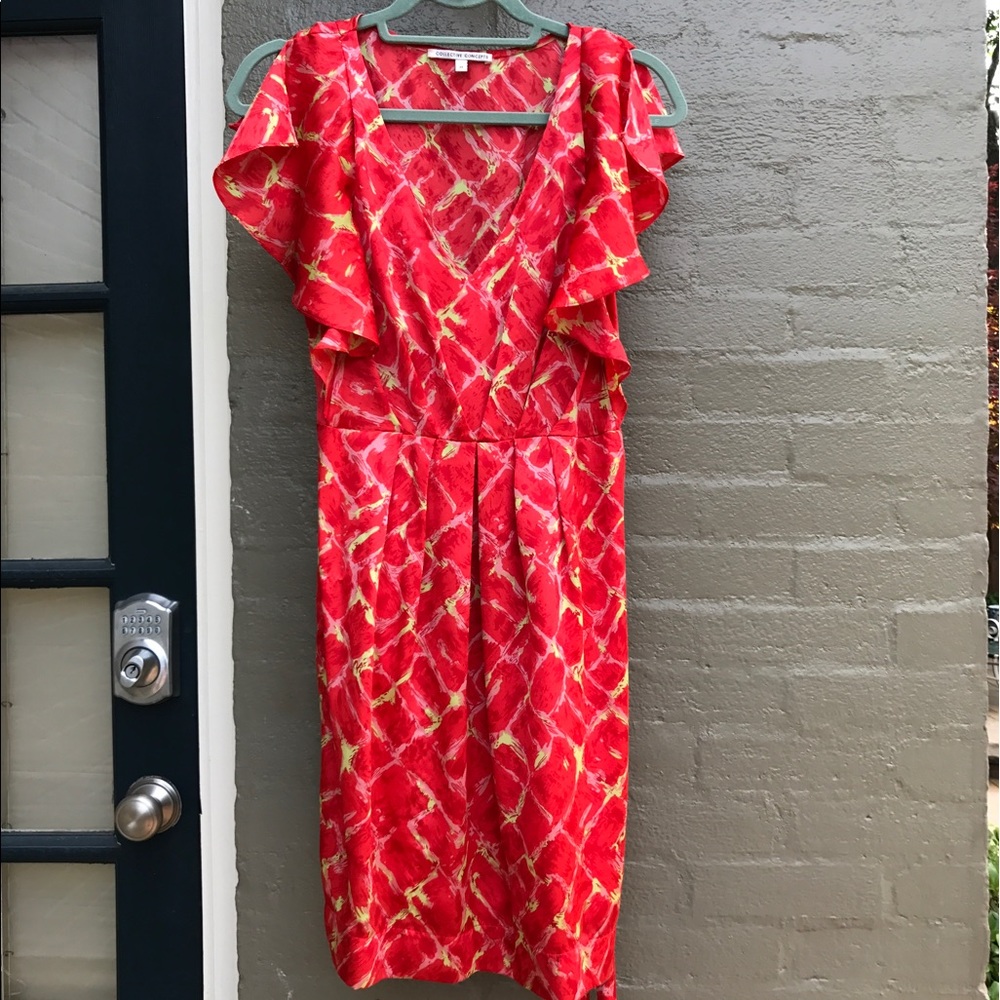 Collective Concepts flutter sleeve dress