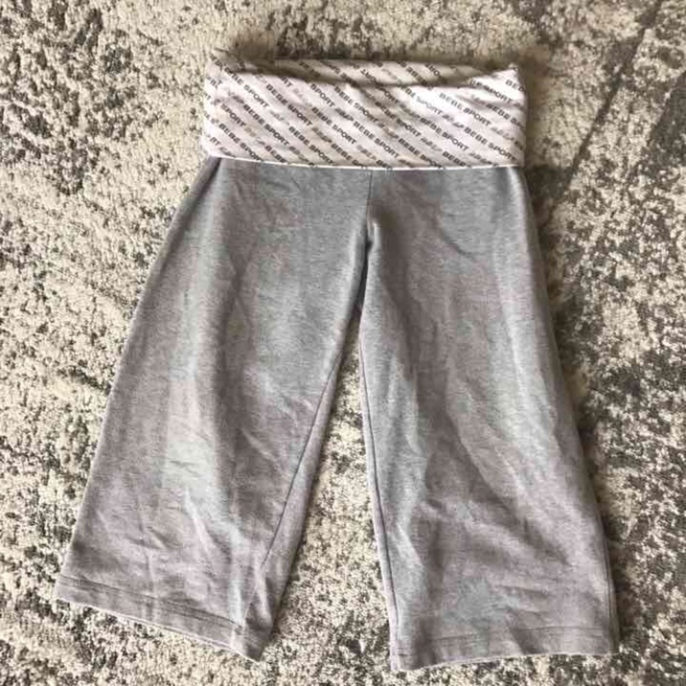 Bebe Foldover Crop Sweats