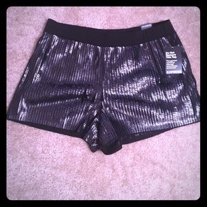 Express black sequin black shorts