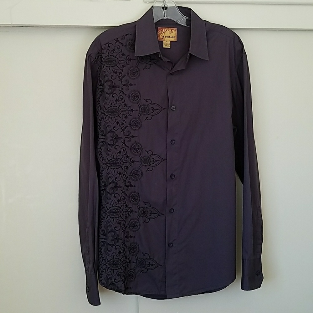 R-Vintage button down collared shirt (men)