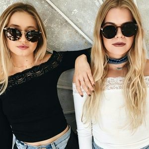 Lace off the shoulder top