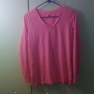 Hot pink long sleeve shirt
