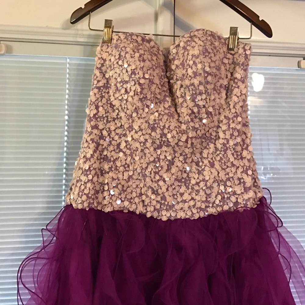 Prom Sequenced strapless formal