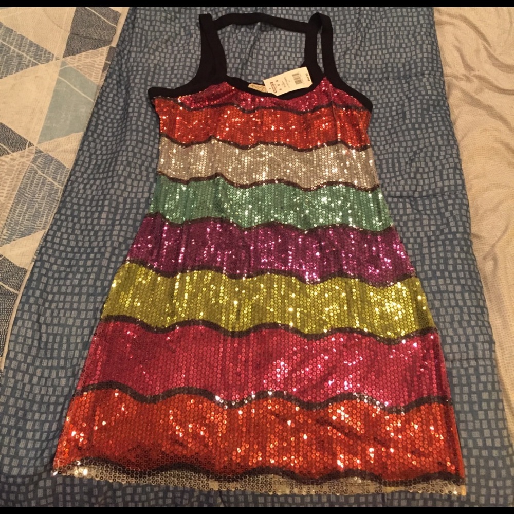 Multi-colored Sequin Party Dress