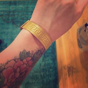 Versace-Style Vintage Gold Bracelet