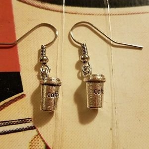 Sale last pair Coffee mug earrings nwot