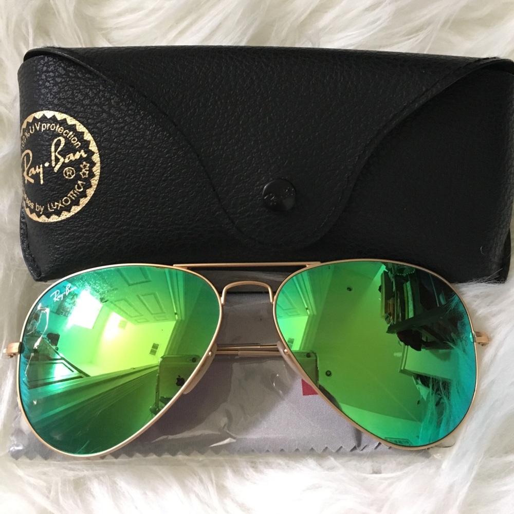 ❗️FINAL 💲❗️Ray Ban 58mm Sunglasses Green Flash