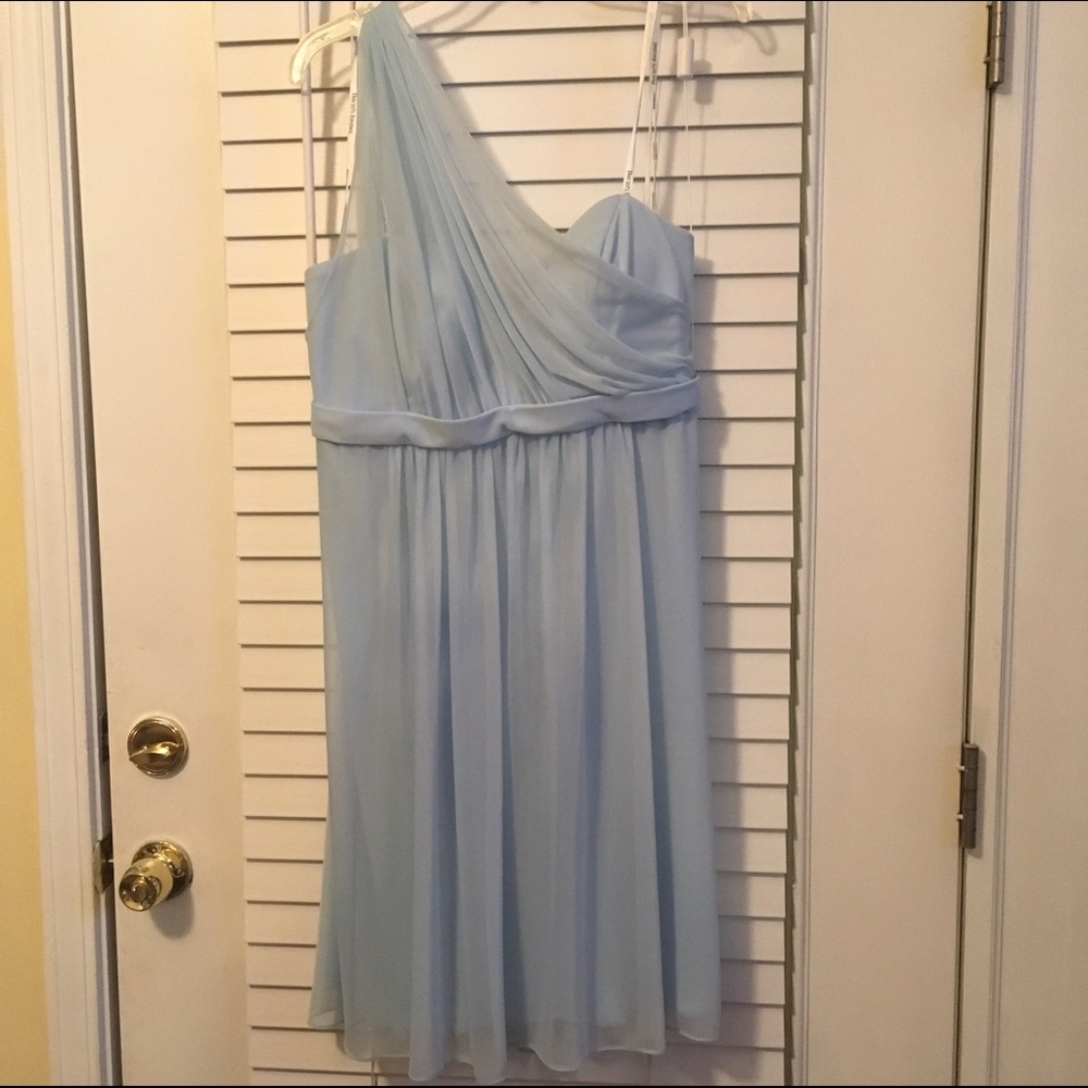 Davids bridal light blue dress