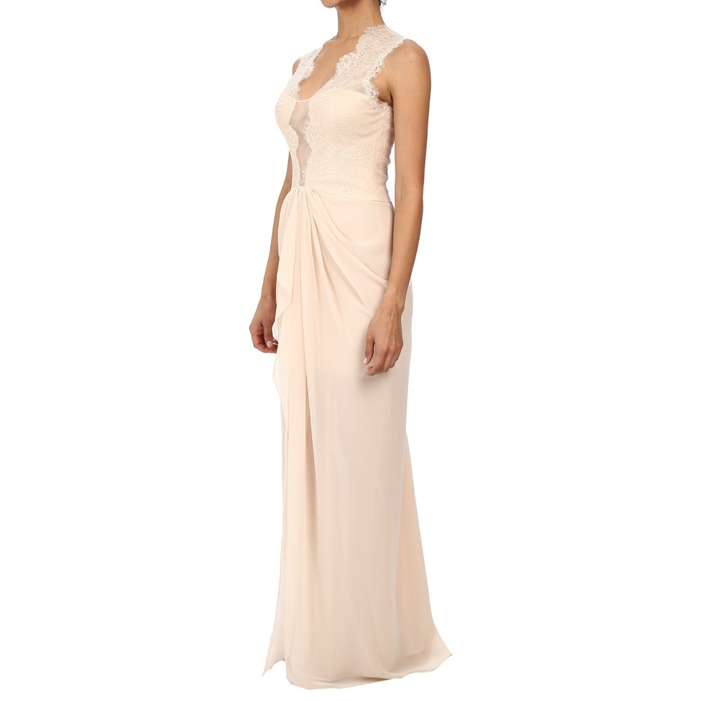BCBGMaxAzria Brandy Sleeveless Lace Bodice Gown