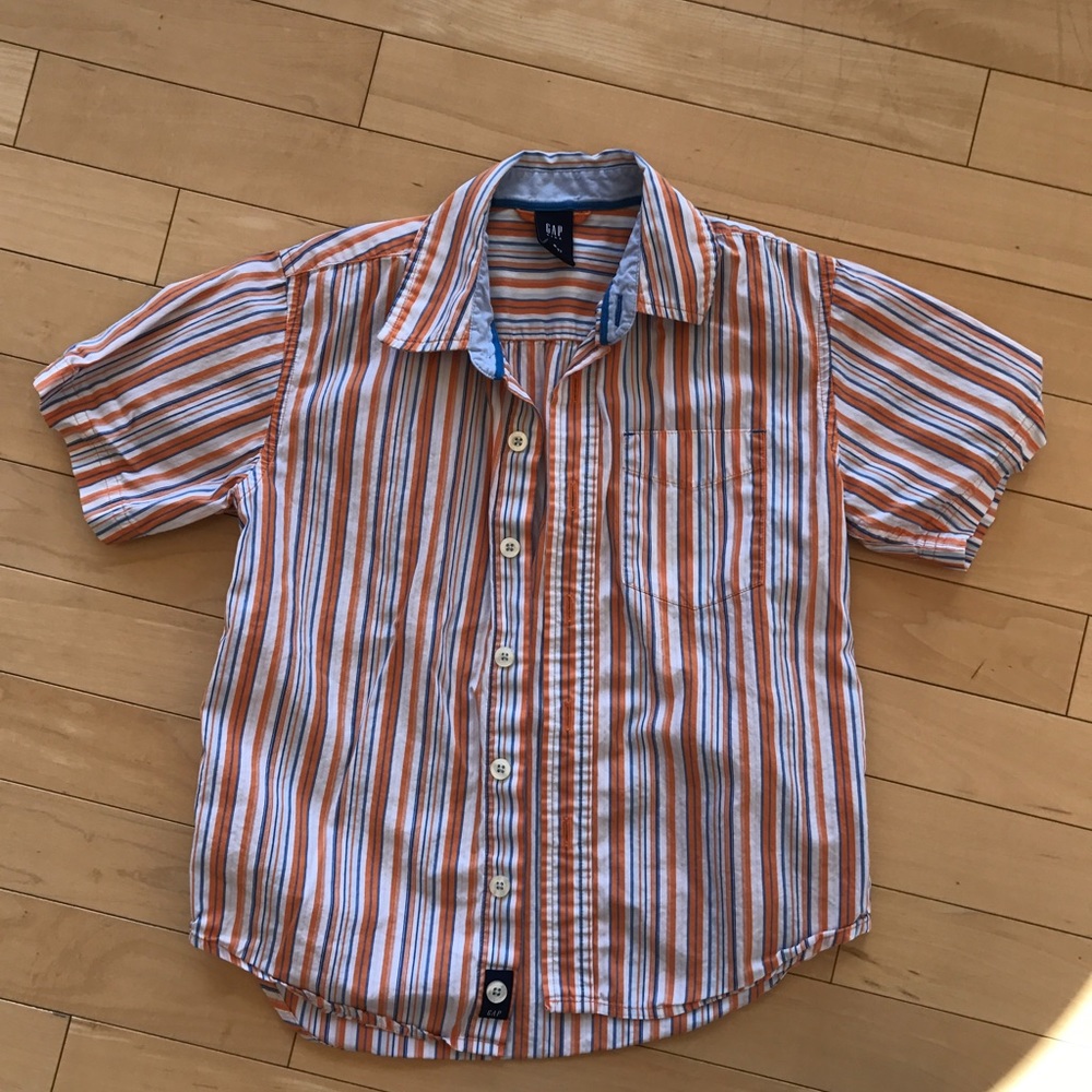 Boys stripe button down EUC