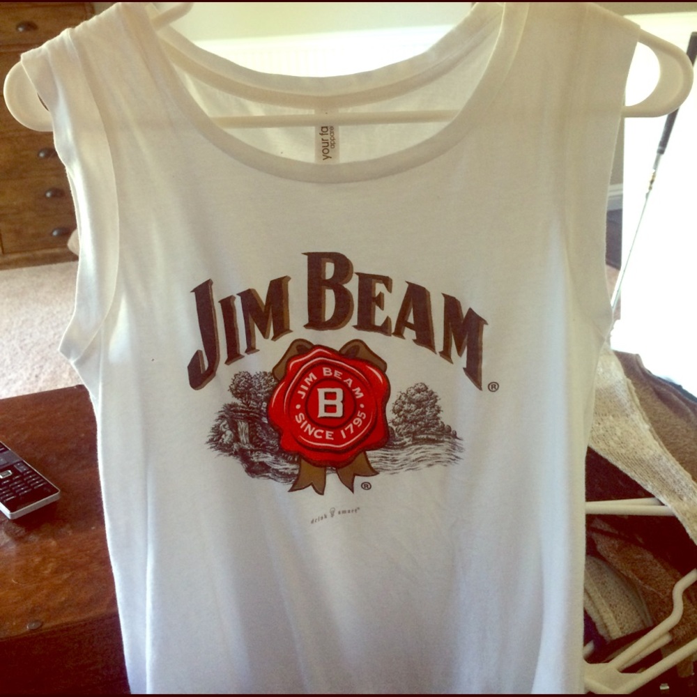 Jim Beam white tank top