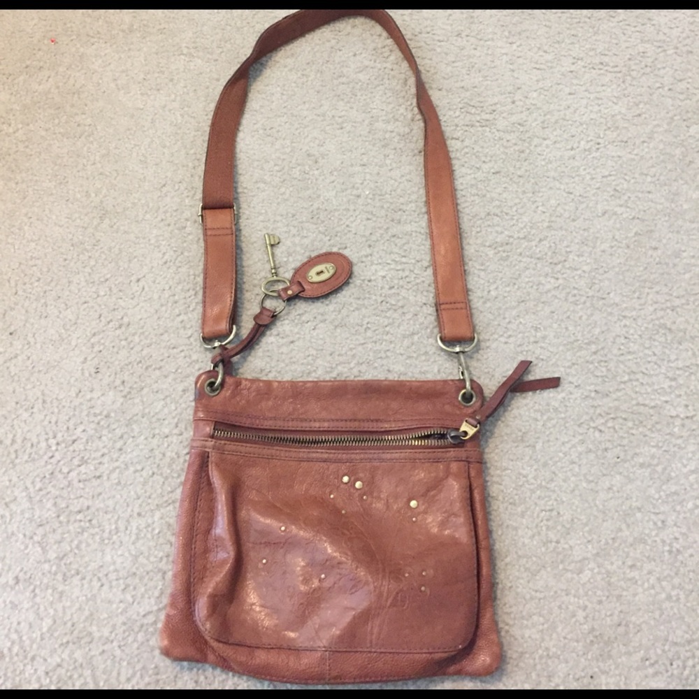 Fossil genuine leather cross body bag