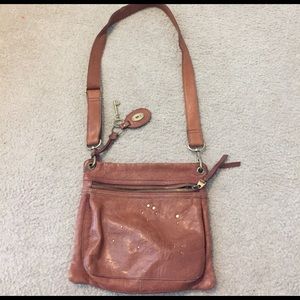 Fossil genuine leather cross body bag