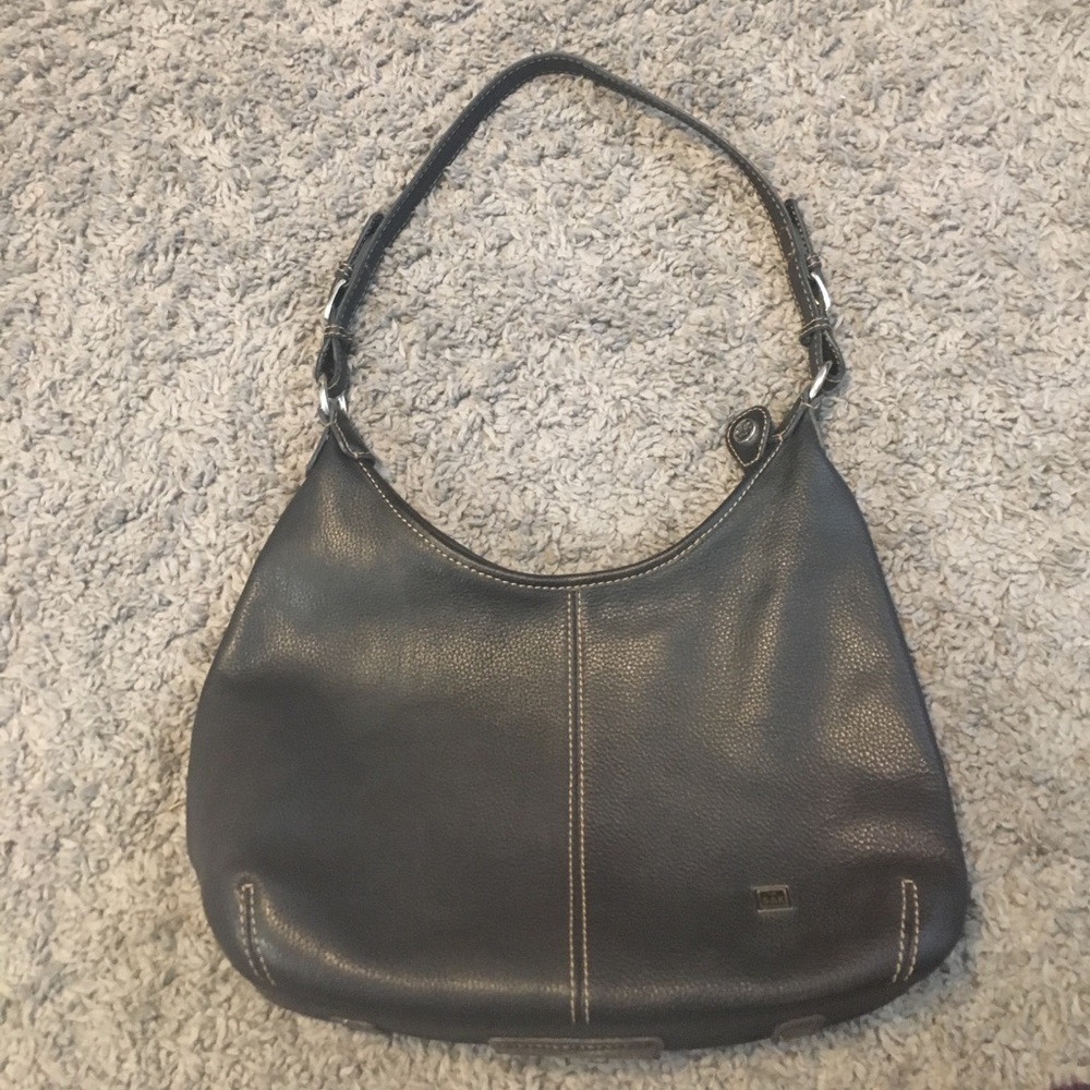 The Sak Black Leather Shoulder Purse