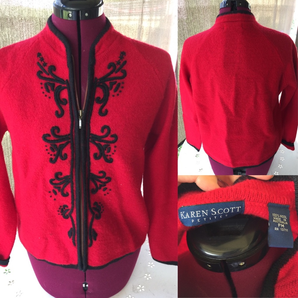Red and black Oriental style jacket