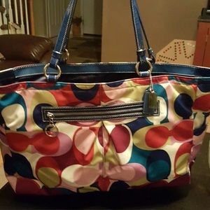 Beautiful  colored  Coach bag